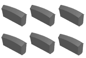K0、K10型用（yòng）於鑲製一字型硬質合金釺頭用（yòng）釺片（piàn）